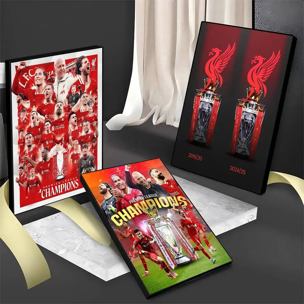 L-ليفربول P-Premier League Champions 2025 مطبوعات وملصقات ذات نوعية جيدة HD جودة ملصق جدار الفن اللوحة دراسة ديكور المنزل