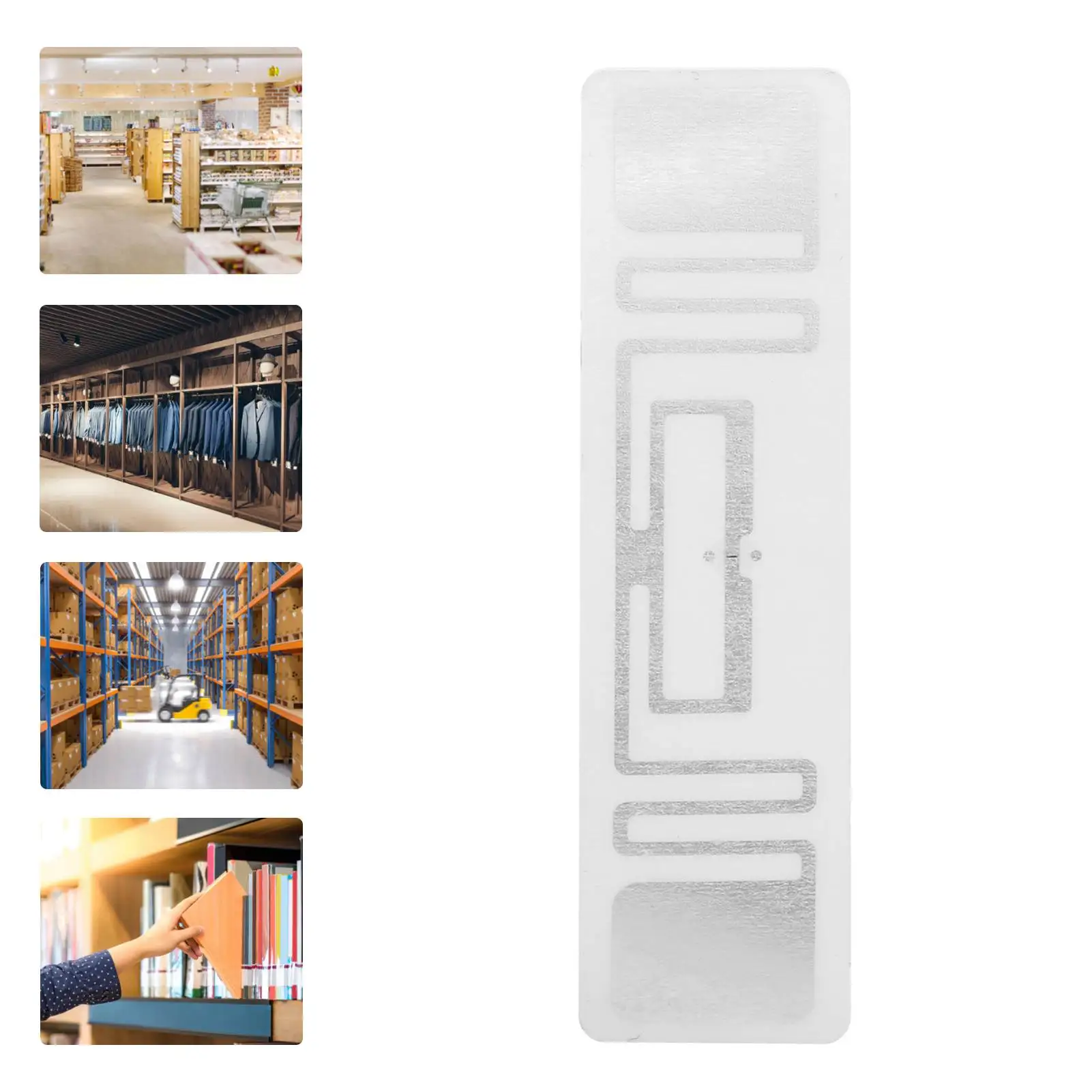 

100 шт. UHF RFID-этикетки 860‐960 МГц UR108 чип многоразовая электронная бирка для управления активами 73x20 мм