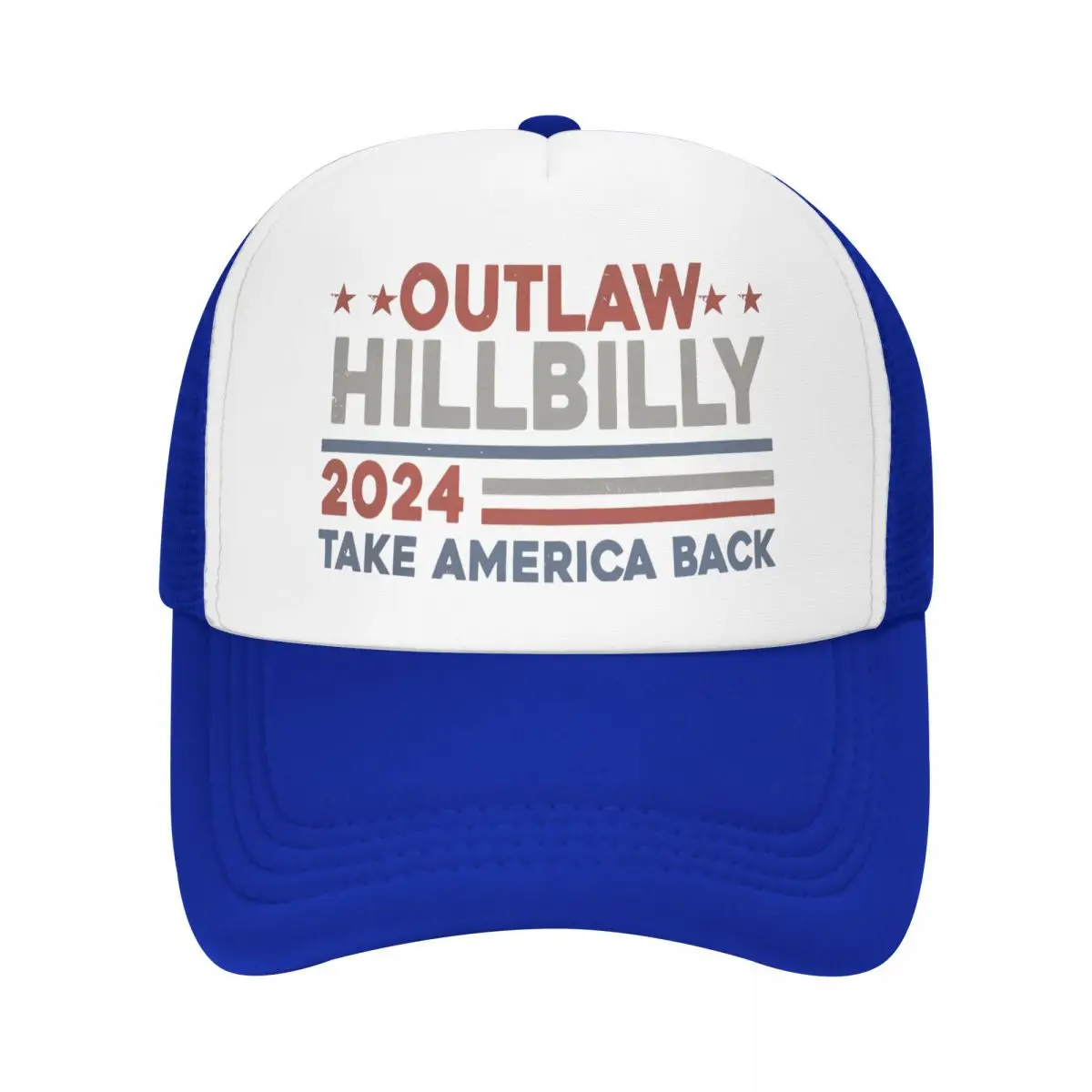 Voting For The Outlaw And The Hillbilly 2024 Quote Trucker Hats Casual Mesh Baseball Hat Trucker Hat Breathable Hats Summer