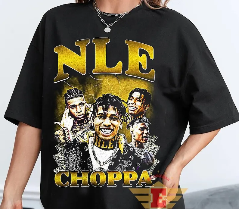 Nle Choppa T Shirt, Unisex Rap Hip Hop Shirt, Nle Choppa Merch, Nle Choppa Graphic TShirt, Top Shotta Tee, NO01R