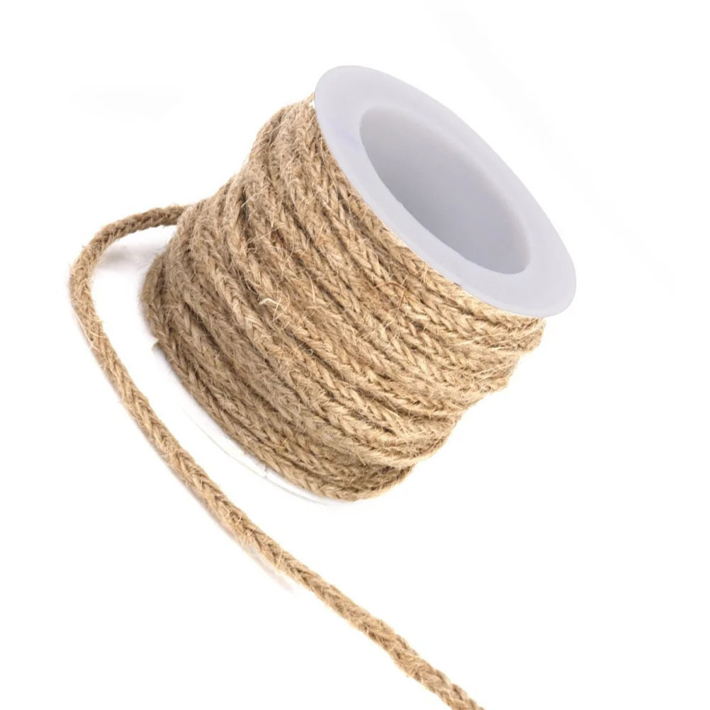 

5m Brown Natural Jute Twine 2mm Braided Durable Roll for Gardening Packing DIY Crafts Industrial Burlap Twines