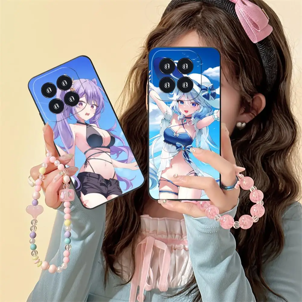 جراب هاتف محمول Genshin Impact Ecchi لهاتف Xiaomi 15 14 13 12 Mi 11 T Ultra Lite Pro S X 5G طباعة ملونة واقية جميلة