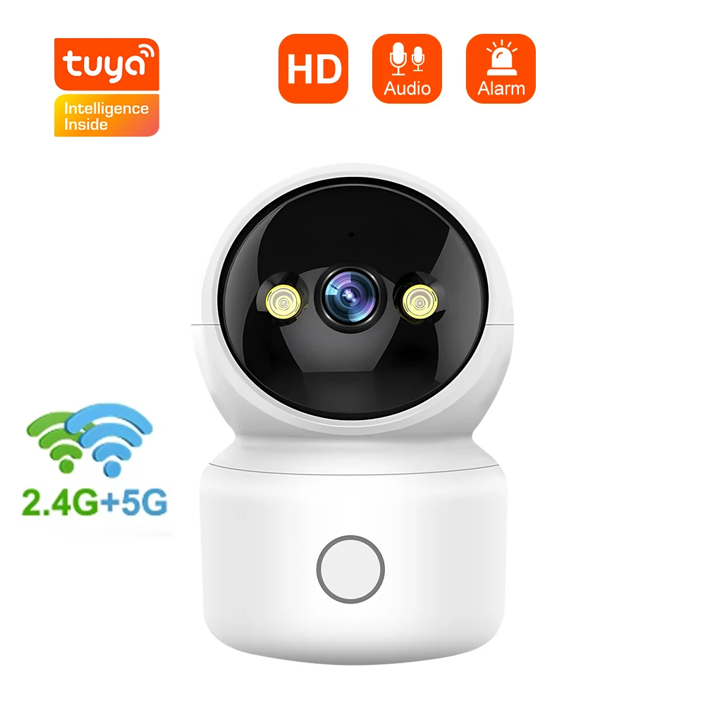 Monitor de bebé con llamada de un solo toque, cámara IP WIFI de 3MP, Tuya, 2,4G/5G, Zoom 10X, WiFi, cámara PTZ, seguimiento automático 360 °   Cámara de vigilancia CCTV