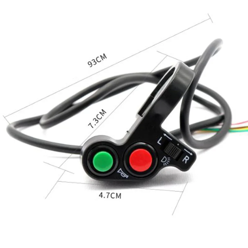 Motorcycle Handlebar Switch Electric Bike Scooter Horn Turn Signals On/Off Button Light Switch