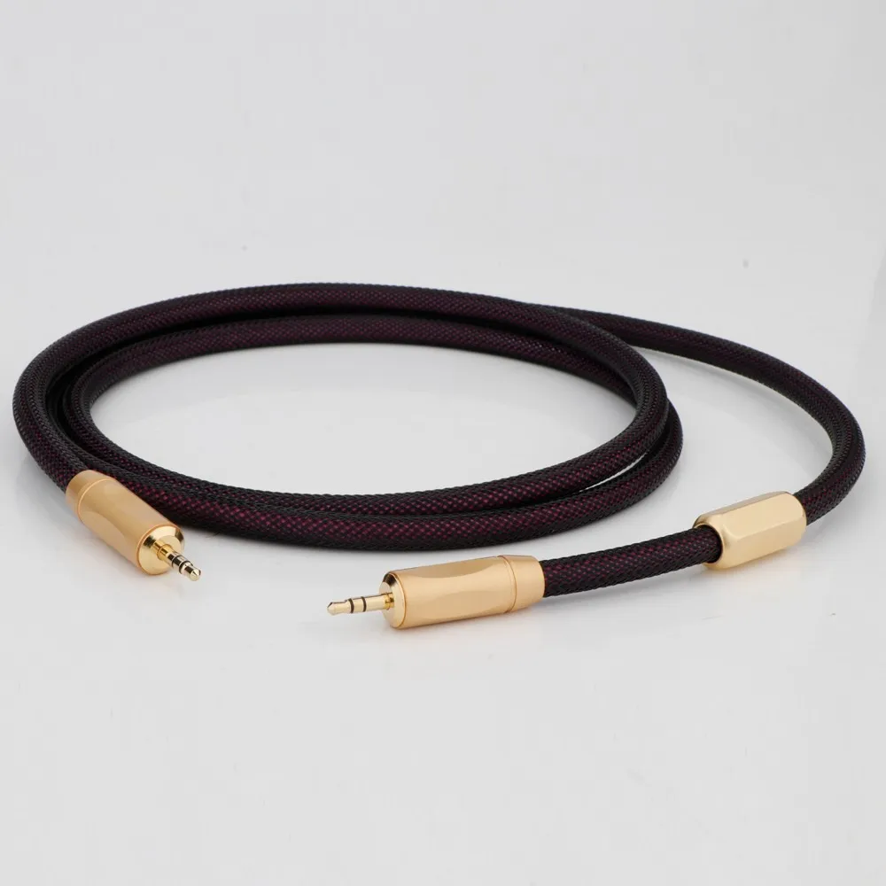 HIFI Aux Cable 3.5 Male Car 5N OCC Oxygen Free Copper Mobile Phone Connection