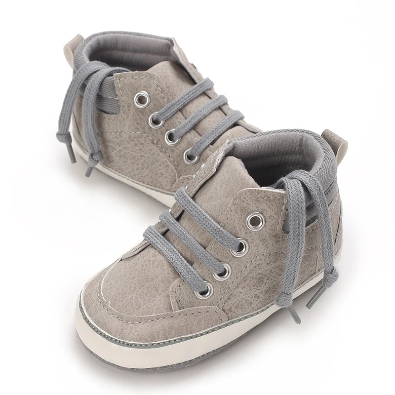 

Tie one's shoes Baby Casual Sports Shoes Spring and Autumn Girls and Boys High Quality PVC Sole Anti Slip Prewalker Shoes