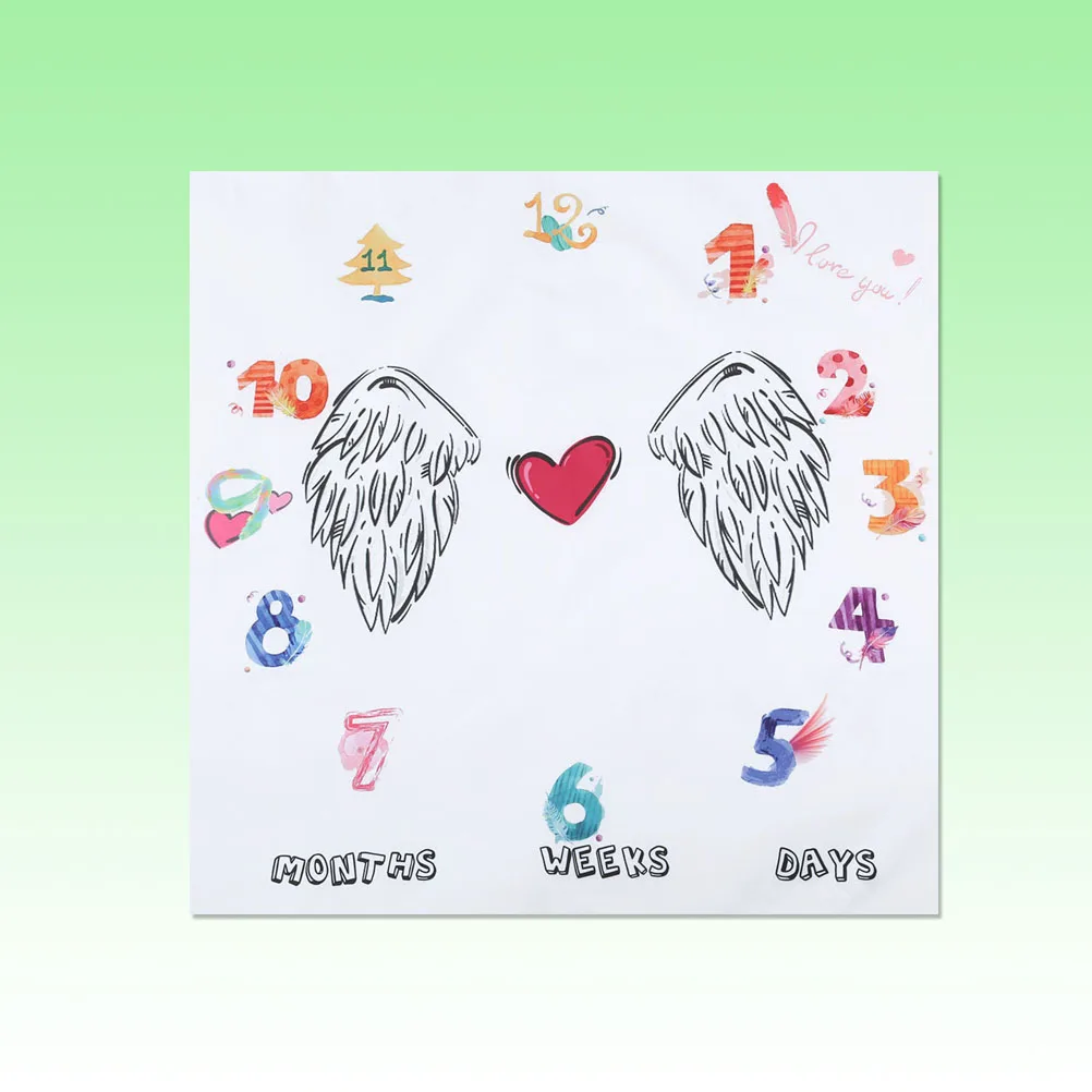 

Baby Monthly Blanket Newborn Girls Boys Photo Props Shoots Backdrop Personalized Photography Growing Blanket