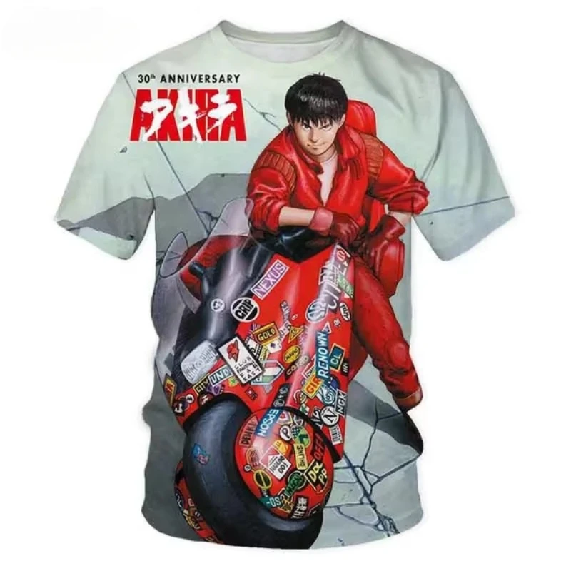 

Summer Fashion Anime Akira 3D Print T Shirt Personality Casual Oversized T-shirt Hip Hop Harajuku Street Round Neck Short Sleeve