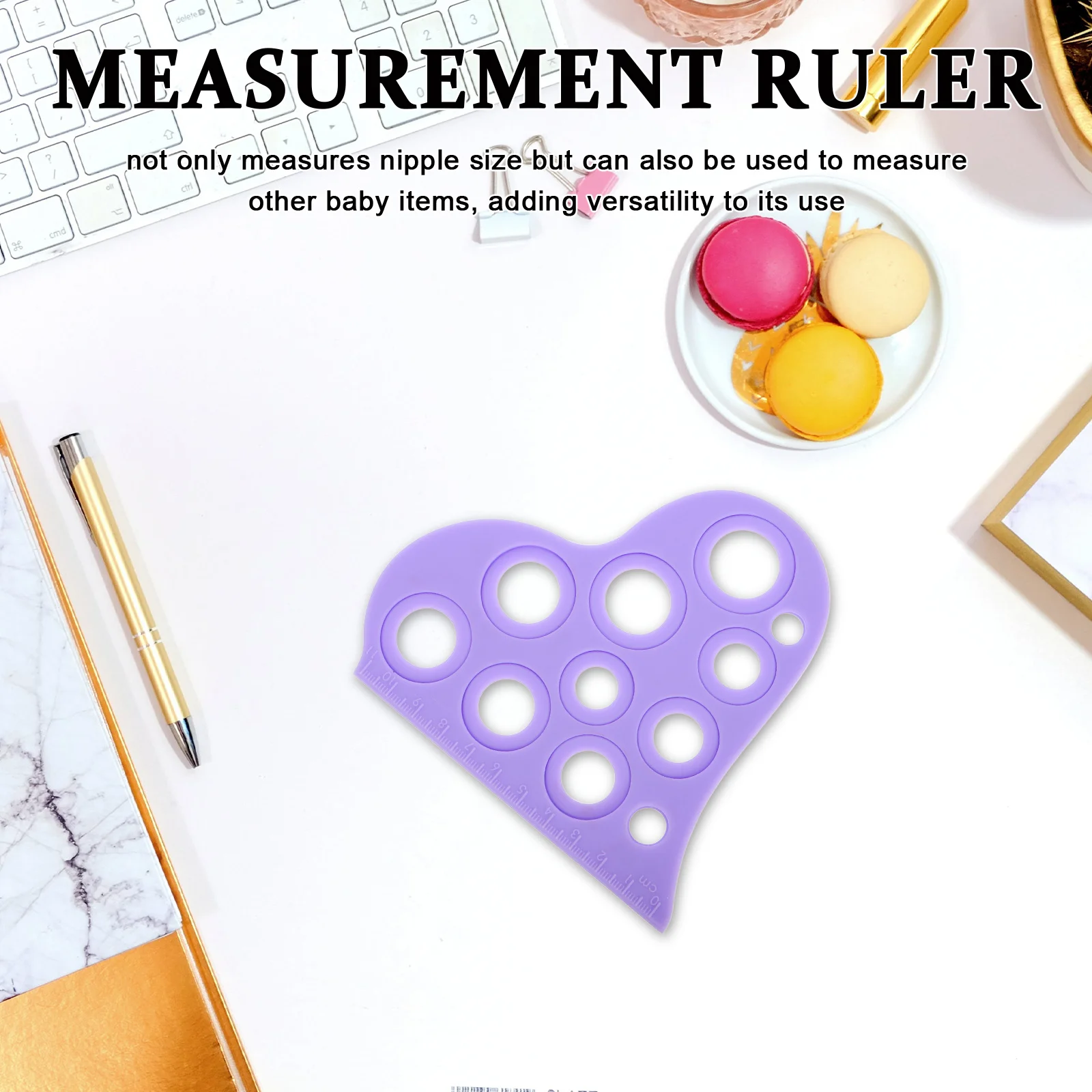 

Nipple Measurement Card for Flanges Sizing Silicone Ruler Accurate Measurement Multifunctional Design Durable Circle Stencils