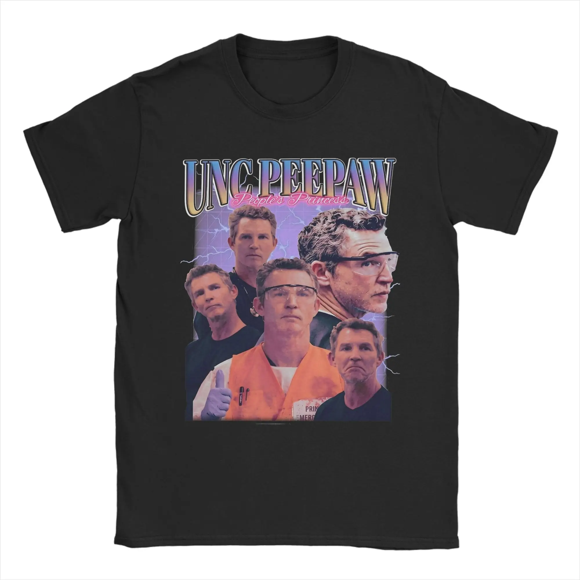 Herren T-Shirts Jack Abbot Unc Peepaw People's Princess The Pitt Tv Show Vintage Baumwoll-T-Shirt T-Shirt Kleidung Grafik