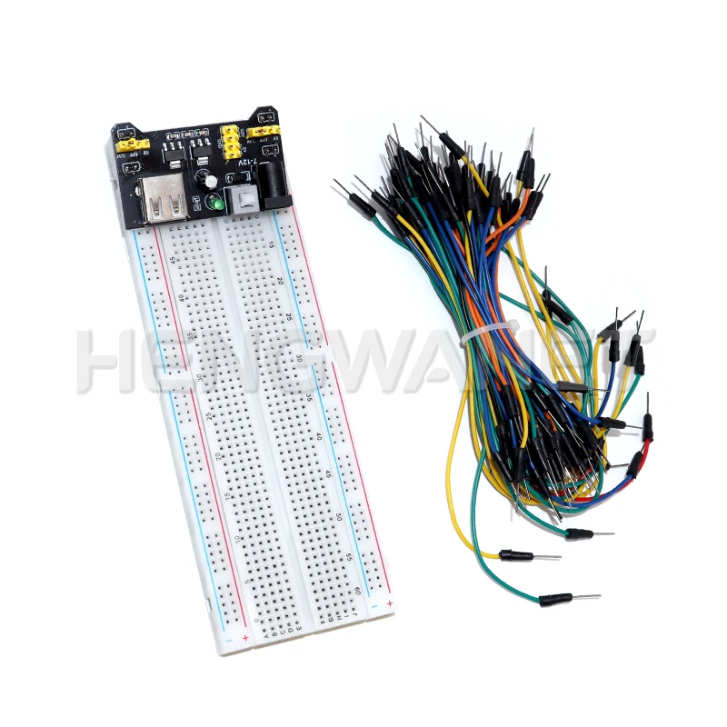 MB-102 Breadboard 400 830 Points Solderless PCB Bread Board Jumper Wire Cable Prototype Board DIY for Arduino Kit