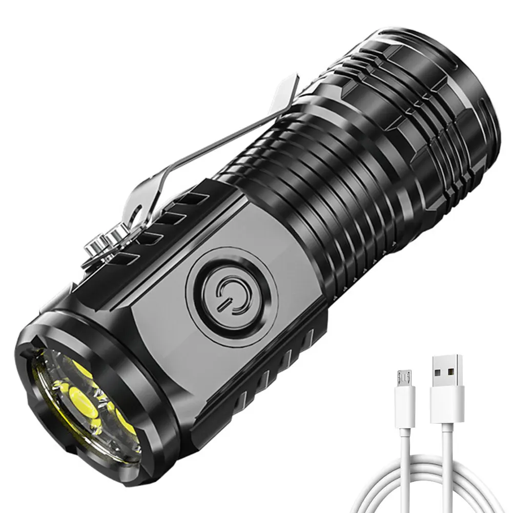 3LED Super Bright Flashlight with Pen Clip Car Repair Working Lights Waterproof Camping Tent Lamp 500mAh for Outdoor Camping Use