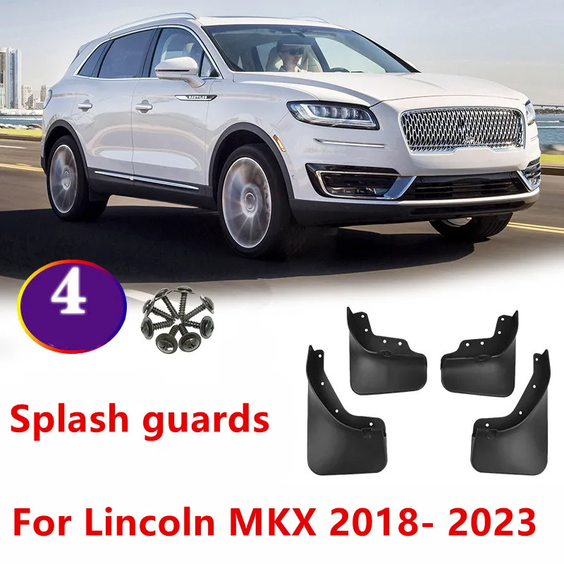 Car Fender Mudguards mudflaps For Lincoln MKX 2017 2018 2019 2020 2021 2022 -on Mud Guards Splash Guards Mud Flaps Accessories