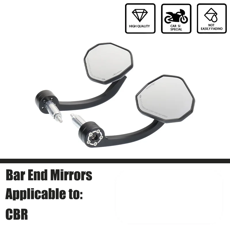 مرايا الدراجة النارية لهوندا CBR600RR CBR1000RR CB650R CBR650R CB150R، 7/8 بوصة، 22 مم، نهاية المقود