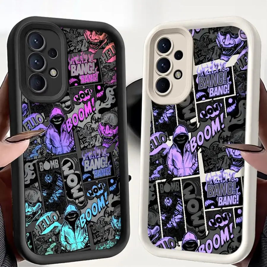 Coole Boom Comics Soft Cover Handyhülle für Samsung Galaxy A23 A12 A56 A36 A26 A22 A16 A14 A24 A13 A34 A32 A33