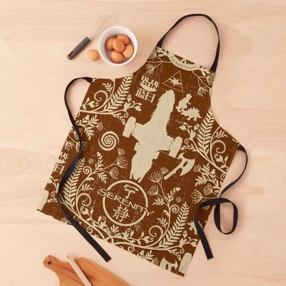

Firefly Damask Apron For Cooking Women Kitchen Apron