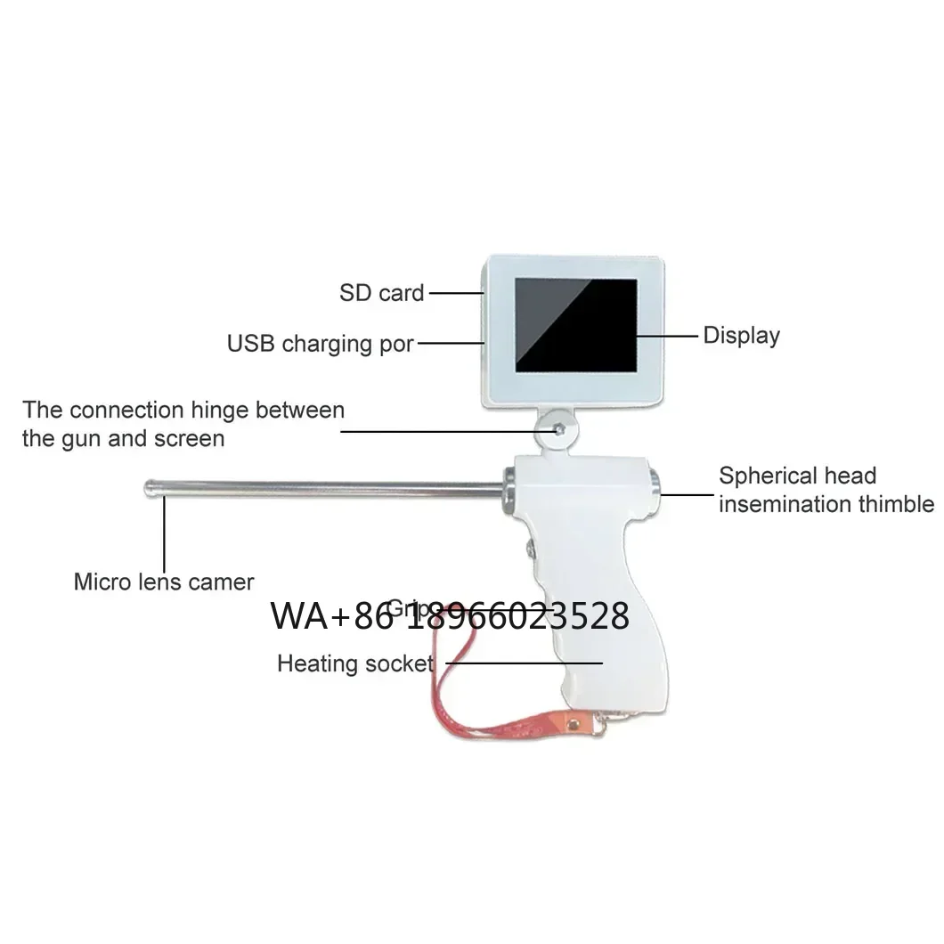 

Handheld AI Artificial Insemination Device Cattle Cow Dog Canine TCI for Progesterone Breeders