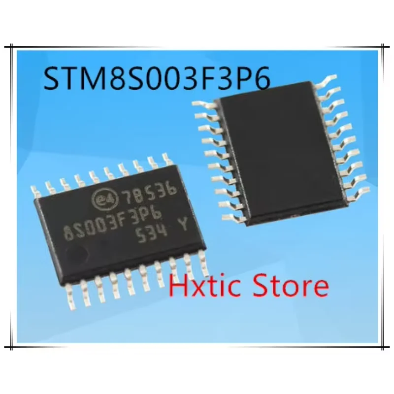 100pcs/lot New STM8S003F3P6 8S003F3P6 TSSOP-20 16 MHz 8-bit MCU, 8 Kbytes Flash, 128 bytes data EEPROM, 10-bit ADC IC