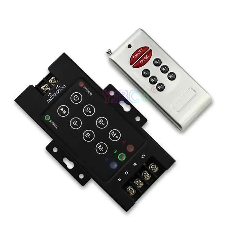 12V 24V DC 360W RGB LED Strip Controller with 8 Keys wireless Remote Switch RGB light tape Dimmer