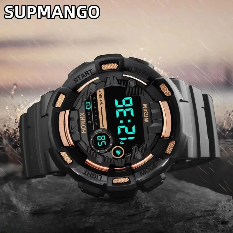 719 Kids Sport Watches LED Digital Watches for Children Silicone Strap Wristwatch Student Girl Boy Clock image 4