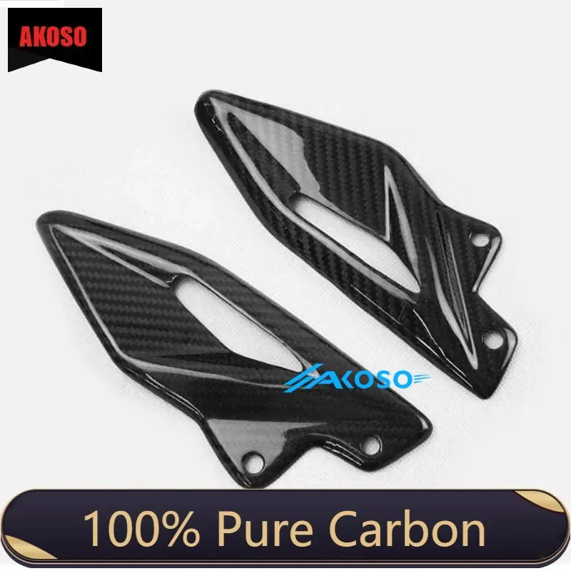 

100% Full Dry 3K Carbon Fiber Motorcycle Parts Fairings Heel Guards Kit For Triumph Street Triple 2017 2020 2022 2023