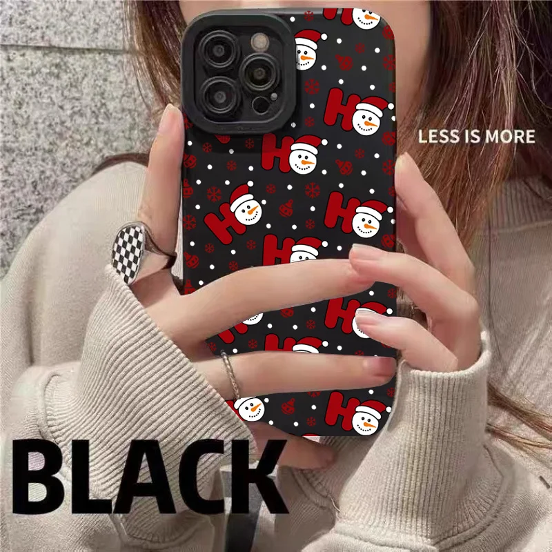 عيد الميلاد ثلج نمط بولي TPU جراب هاتف ل Xiaomi 14T برو 13 12 11 لايت 5G 15 14 13T 12T للصدمات الحلوى لينة غطاء سيليكون