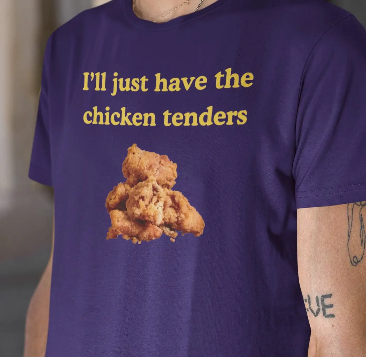 I'Ll Just Have The Chicken Tenders Picky Eater Fried T Shirt Out Of Pocket Humor Funny Saying Y2K Trendy