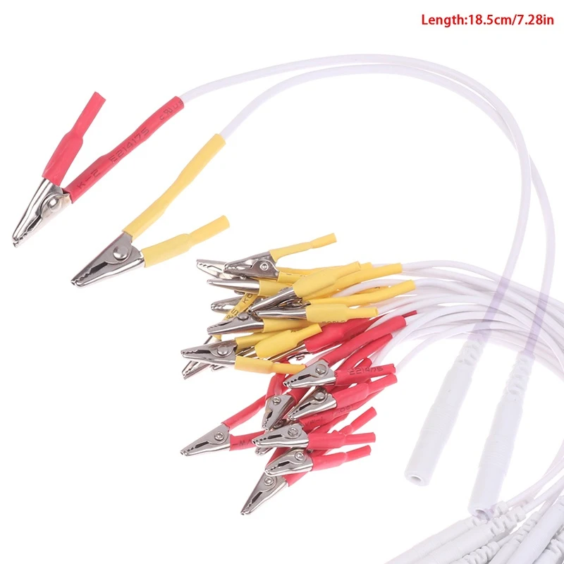 10ps Tens/Ems Tieline Alligator Clip Cable Wire Electrode Accessories For Hwato SDZ-II Electronic Acupuncture2mm Pin Type Cables