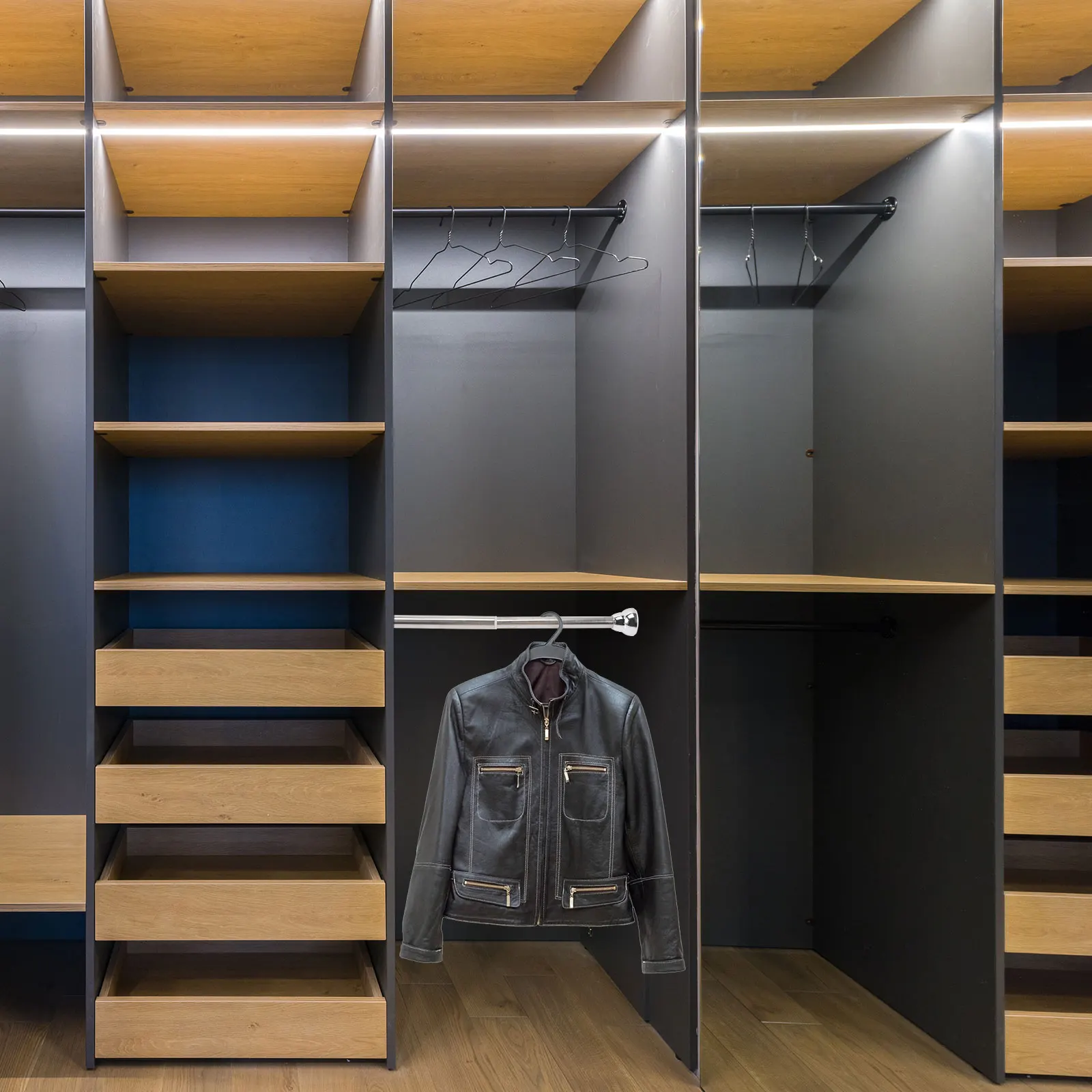 

Spring Tension Curtain Rod Adjustable 30-45Cm Telescoping Strong Bearing Multipurpose Shower and Wardrobe Curtain Rod