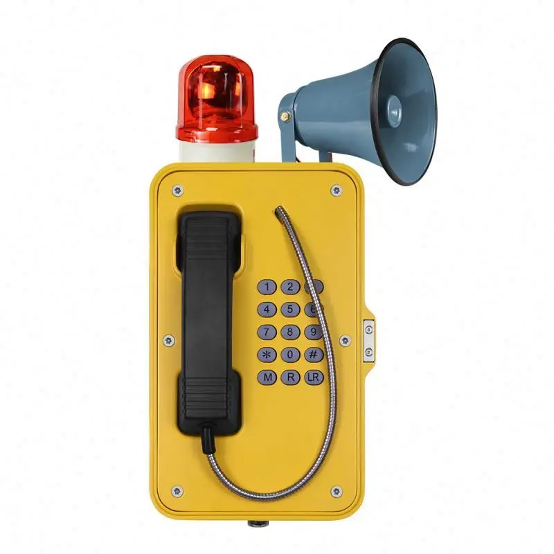 JR103-FK-HB Corded Emergency Telephone System with IP67 Weather Resistance Full Duplex Communication for Tunnels Railway Subway