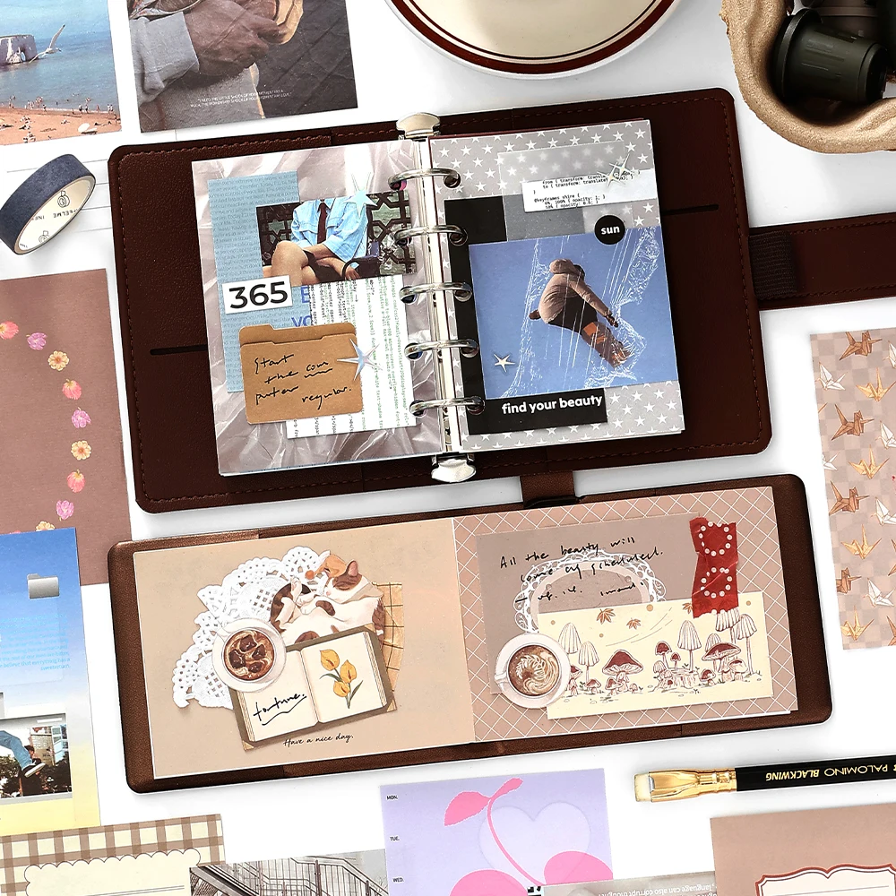 50sheets Retro Ins Memo Material Book Decorative Paper Creative Collage Junk Journal DIY Scrapbooking Aesthetic Craft Paper