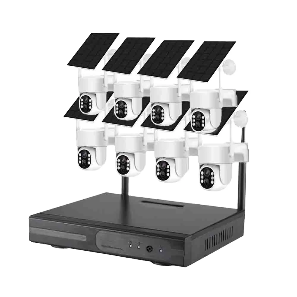 Eseecloud 4MP 8 قناة CCTV نظام الأمن DVR كيت 8CH اللاسلكية NVR عموم إمالة CMOS انخفاض استهلاك الطاقة الشمسية كاميرا متحركة مجموعة #2