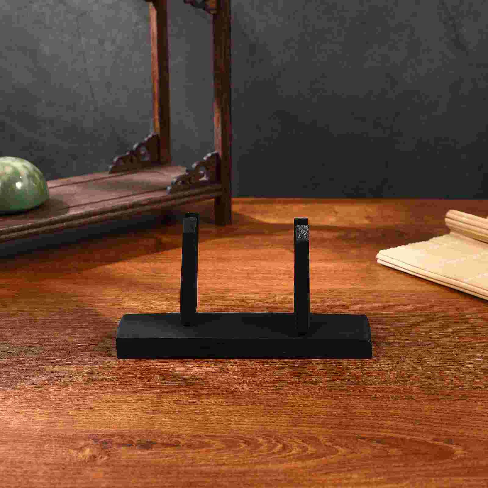 Fan Bracket Wooden Stand Holder Monitor Stands Japanese-style Display Handheld Fans