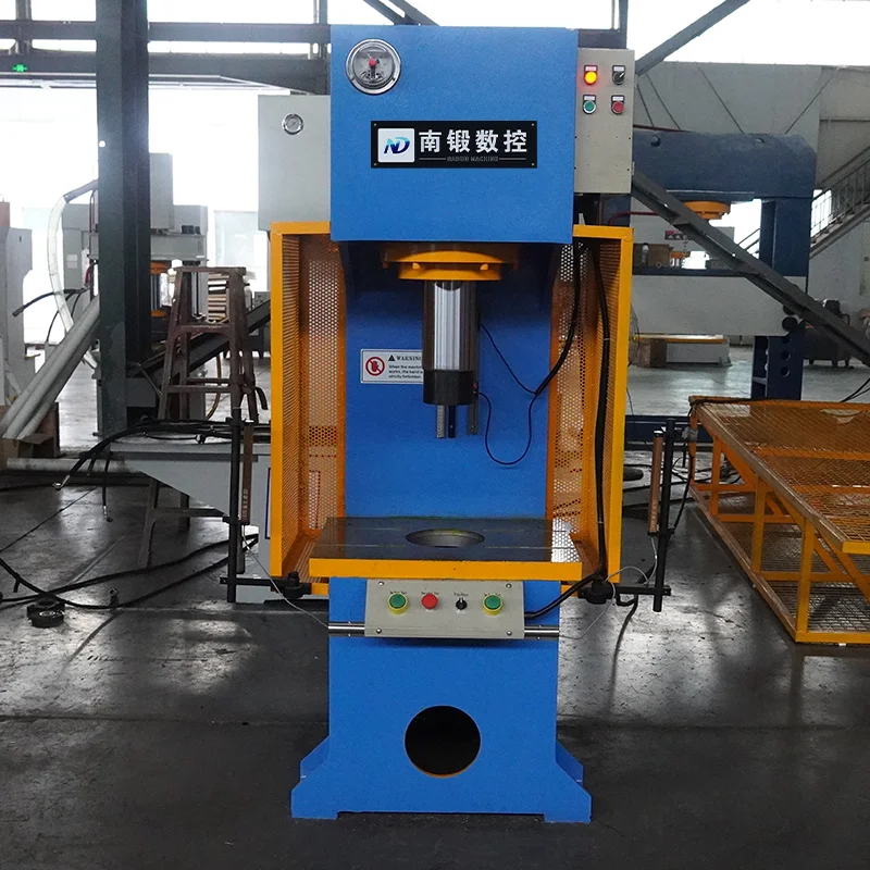 100 Tons C-type/single-arm Hydraulic Press for Round/square/pipe Straightening with Safety Light Grating and  Drop Holes