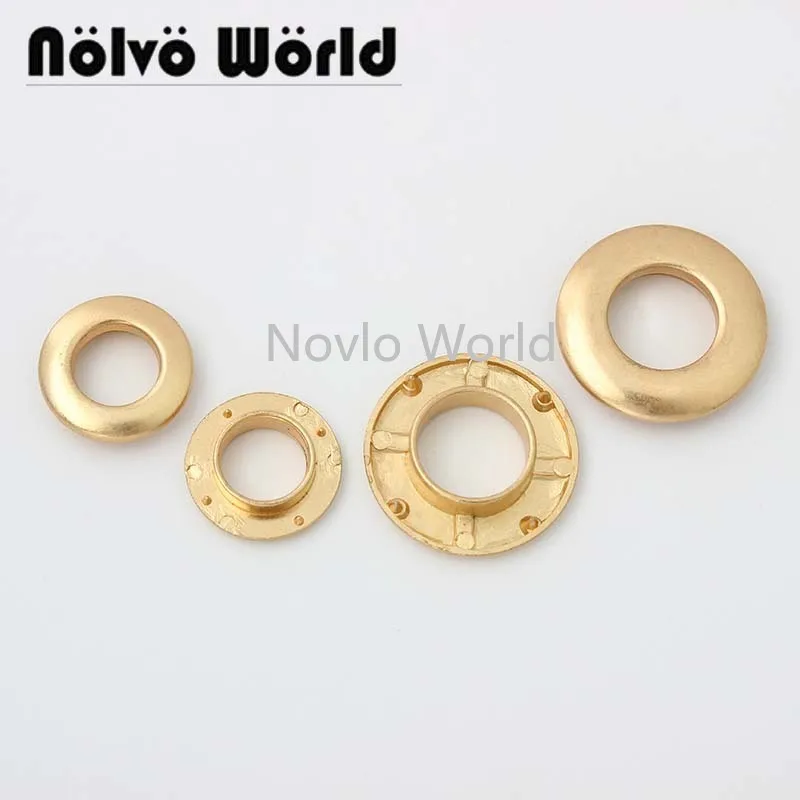 10-50 Stuks 8Mm 11Mm 14Mm Stain Gold Geduwd Oogje Grommets Tas Ketting Metalen Druk Ronde grommet