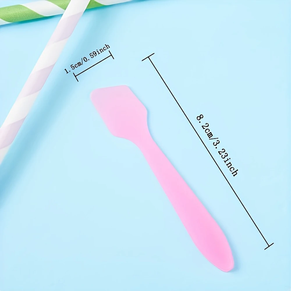 Viilife 100PCS Multipurpose Beauty Spatulas Scraper Silicone Scraper Foundation Stirring Stick Cosmetic Scraper Base Makeup Tool
