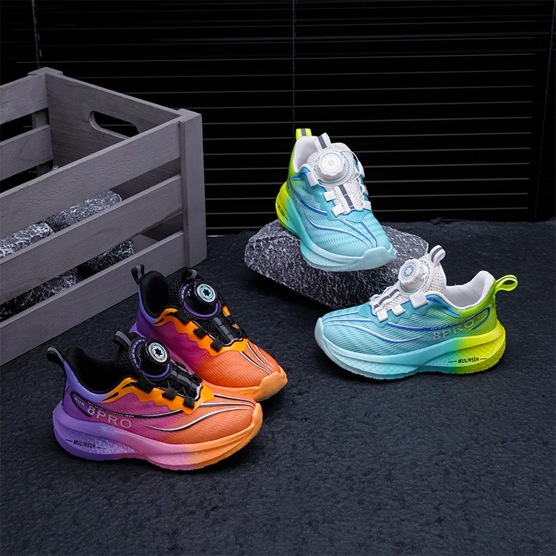 New Anti-skid Leather Kids Sneakers for Boys Running  Walking Lightweight Casual Shoes With Fashion Stripe Pattern Size 28-39