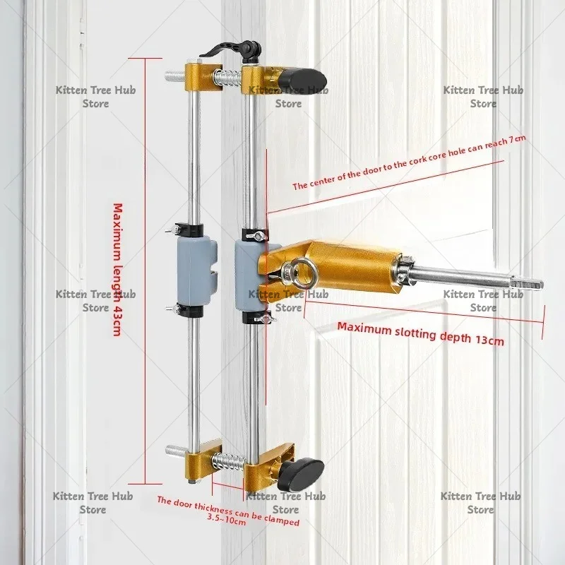 Wooden Door Slotter Positioning Slotting Machine Installation Lock Fxed Drilling Special Aluminum alloy Woodworking Tools