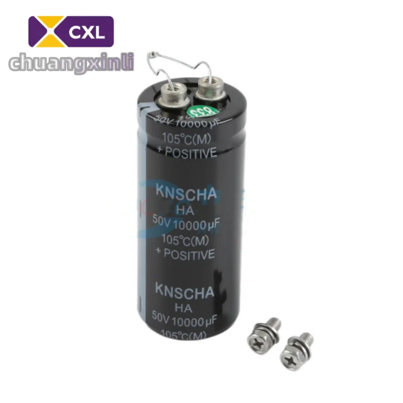 1 PCS / LOT 184EC009, bolt type aluminum electrolytic capacitor 10000 uF �� 20% 50V, three-piece set diameter 35mm length 80mm