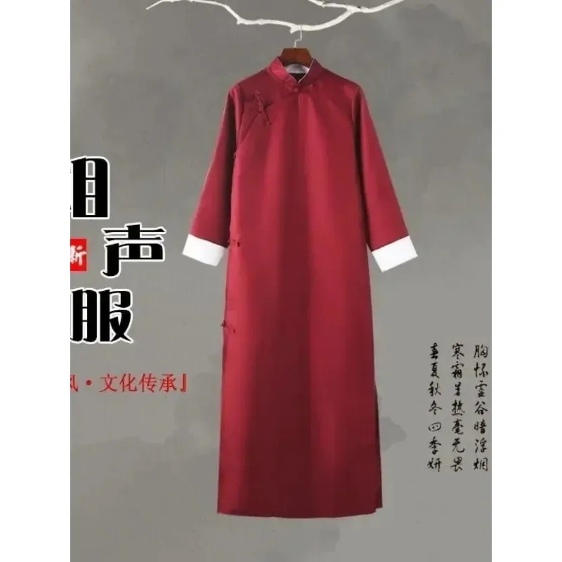 

Cross Talk Hanfu Традиционный китайский костюм Тан Мужской кунг-фу Тай-чи Халат Костюм Cross Talk Платье Cheongsam Свадебное платье