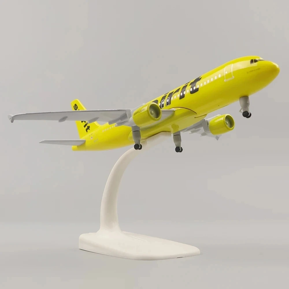 20cm Metal Aircraft Model 1:400 Scale Spirit A320 Metal Replica Alloy Material with Landing Gear Children's Toys Birthday Gift