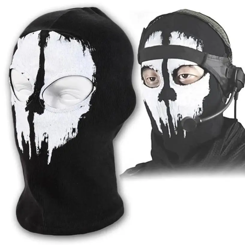 1 Pcs Novela Balaclava fantasma cráneo bicicleta motocicleta casco capucha esquí cuello deportivo máscara facial