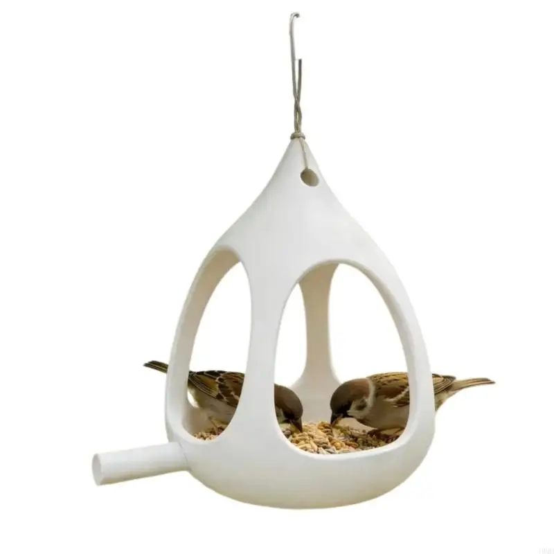 Hanging Spherical Bird Feeders Large Capacity Rainproof Feeding Dispenser For Outdoor Garden Easy To Clean JOMD
