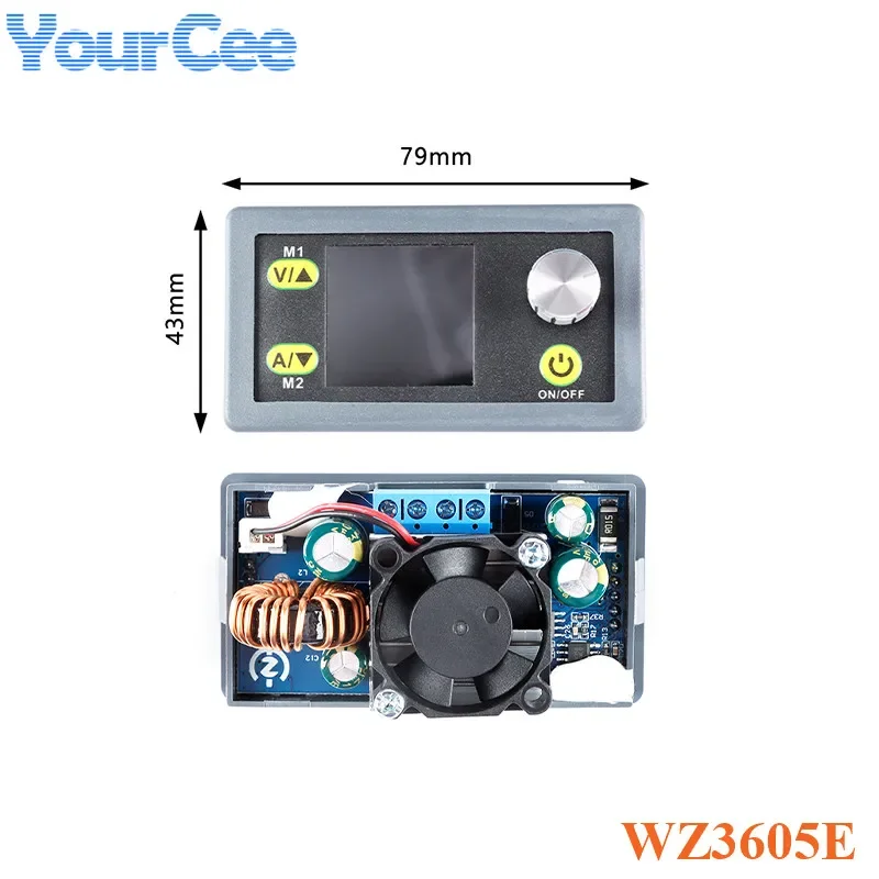 

WZ3605E понижающий преобразователь постоянного тока, модуль питания CC CV 36 В, 5 А, регулируемая регулируемая плата повышения вниз, вольтметр, амперметр