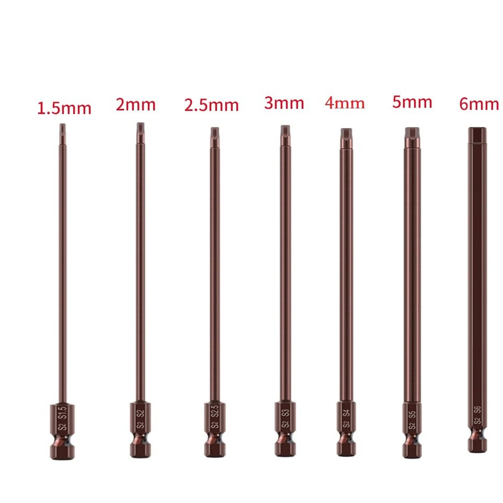 Screwdriver Bits Magnetic Hex Head 150 Mm Length Alloy Steel Electric Screwdriver H1.5-H6 Hex High-quality Screw Driver Tools