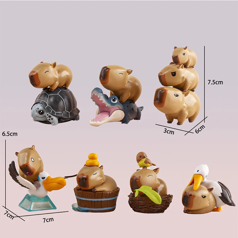 Hot Capybara Figure Animals  Simulation Capibara Kawaii Anime Animals Figures Doll Children Birthday Christmas Gift