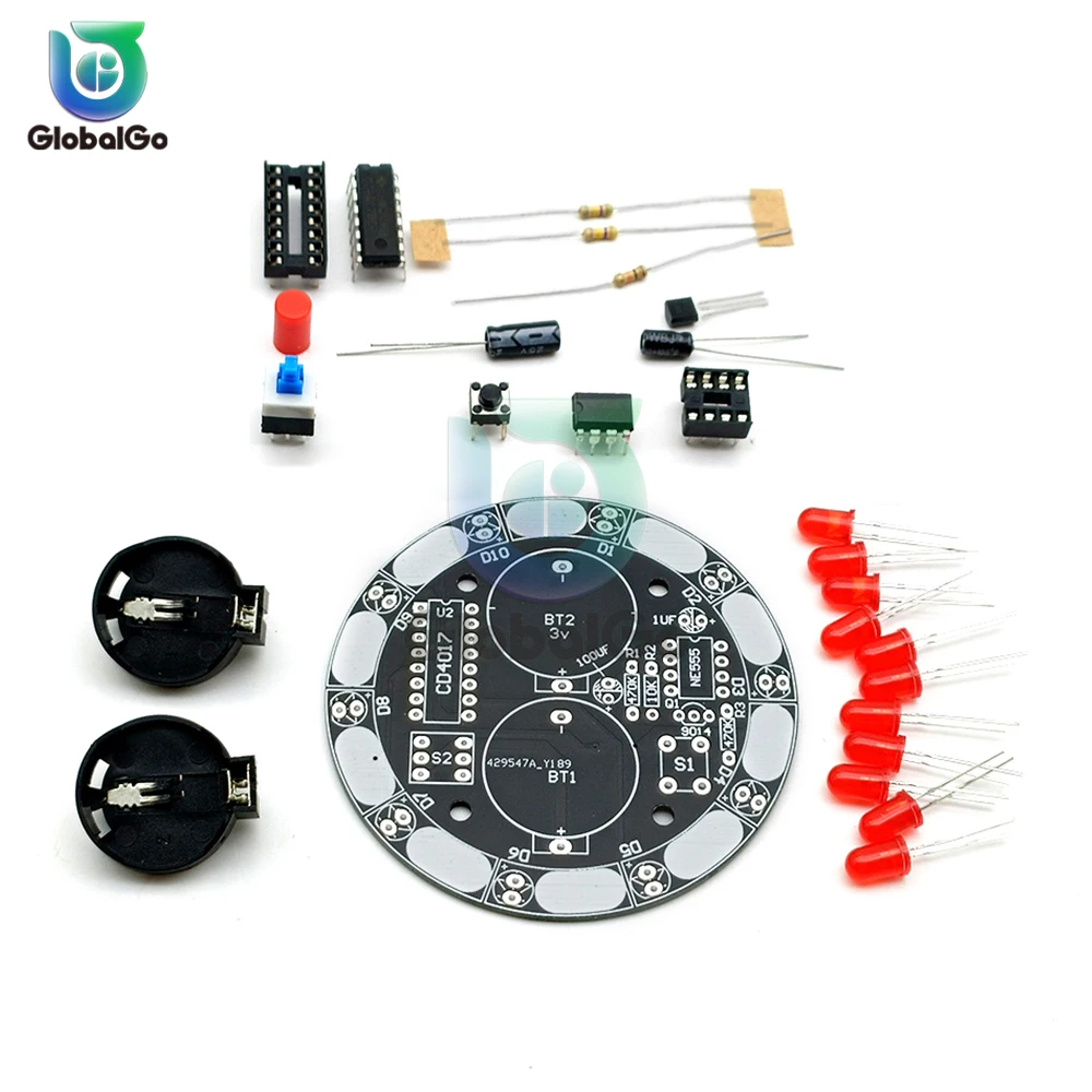 Wheel Of Fortune Electronic DIY Kit Electronica Production Lucky Rotary Suite Components Student Laboratory