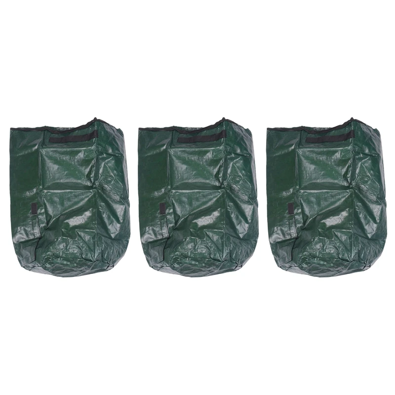 3X Organic Waste Kitchen Garden Yard Compost Bag Environmental PE Cloth Planter Waste Disposal Organic Compost Bag-S