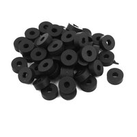 Uxcell 50Pcs 10Sizes Rubber Grommet Flat Rubber O Rings Sealing Gaskets Plumbing Washers Seal Accessories for Faucet Hose Gasket