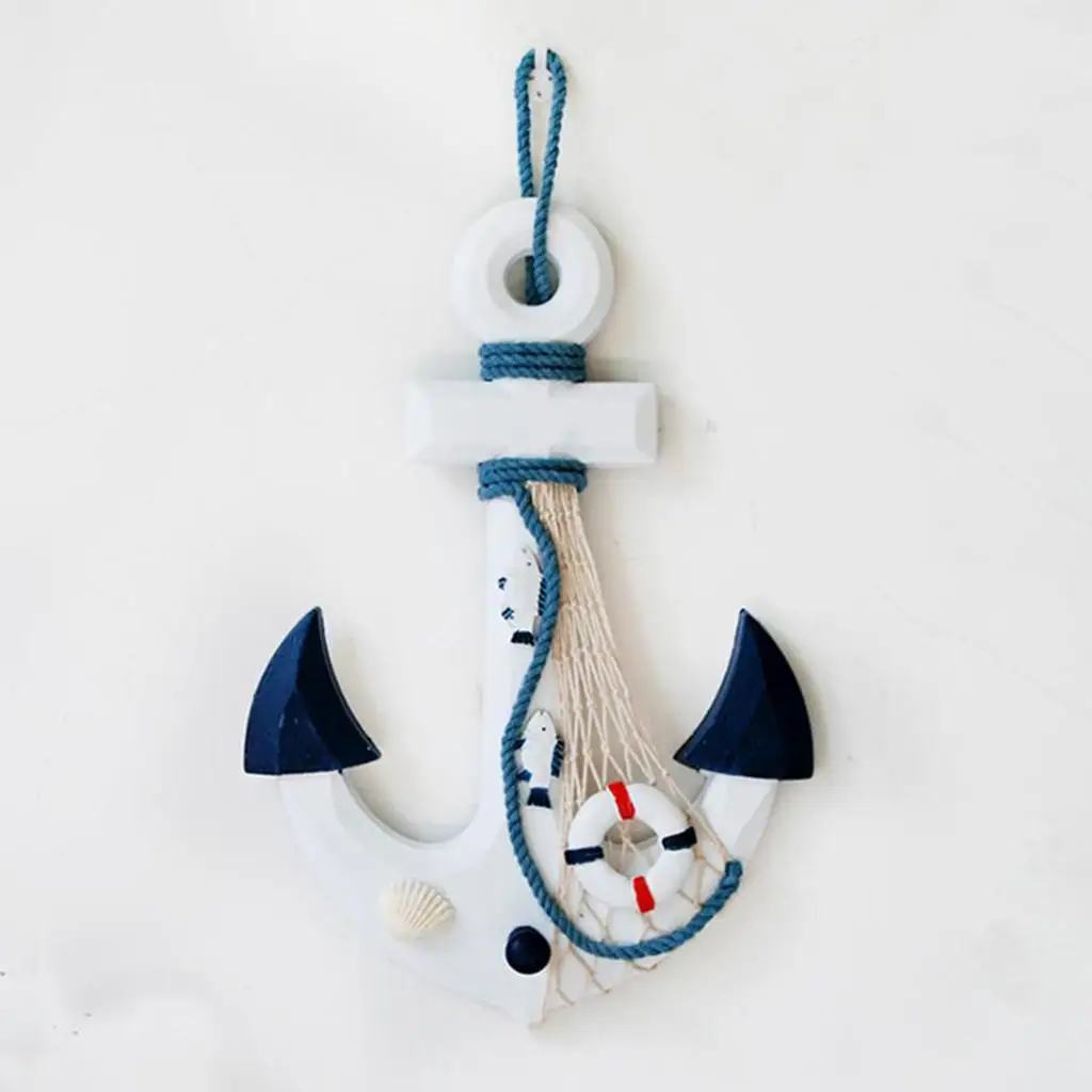 Nautical Hanging Decoration Shabby Chic Anchor Hook Starfish Shell Craft